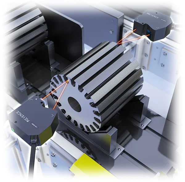 电机铁芯层积层厚度测量